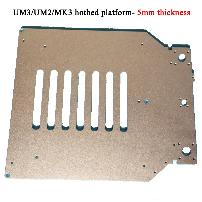 UM2/UM3 нагревательная платформа MK3 опорная пластина для ultimaker2 3 hotbed 5 мм толщина T6