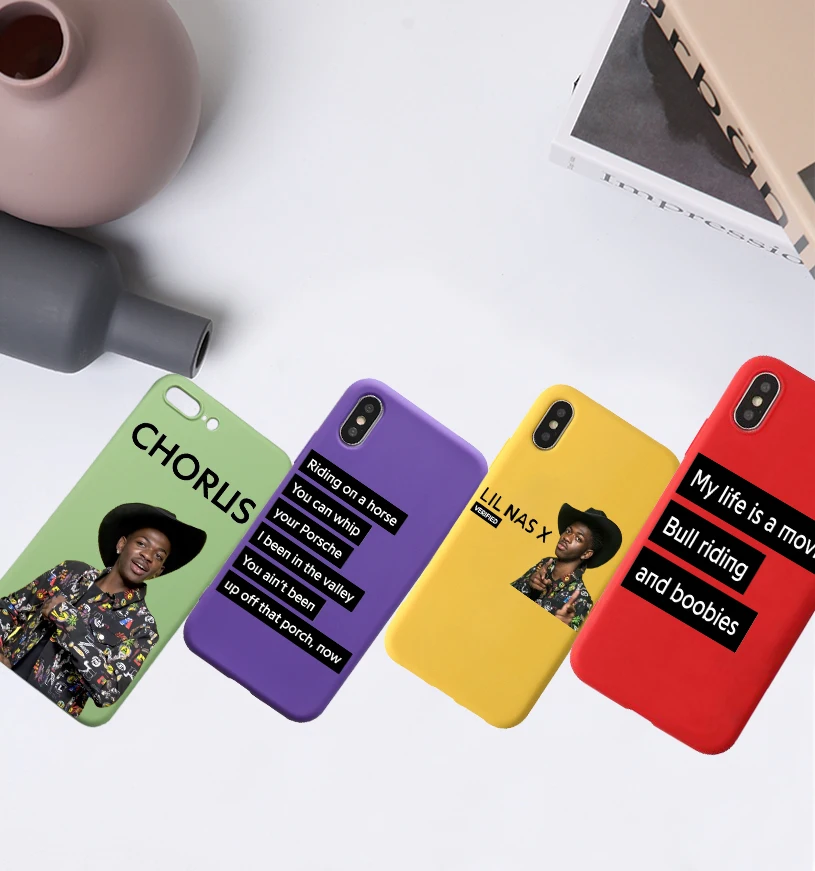 Lil Nas X хорового пения или Карамельный цвет чехол для телефона TPU IPhone 7 8 XS XR xsmax