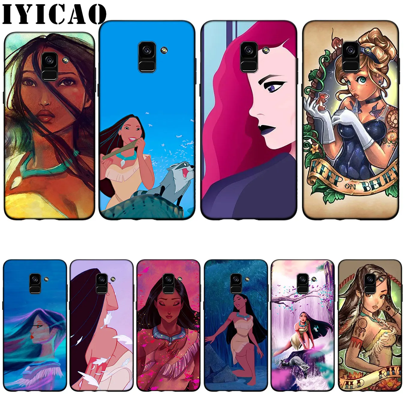 IYICAO Pocahontas чехол силиконовый мягкий для Samsung Galaxy A6 Plus A9 A8 A7 2018 A3 A5 2016 2017 Note 9 8|Бамперы|