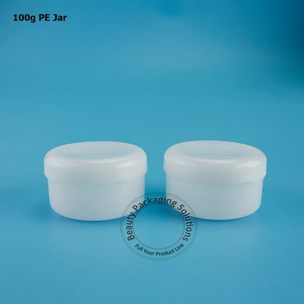 30 шт./лот пластиковая банка для крема 100 г небольшие косметические полиэтиленовые