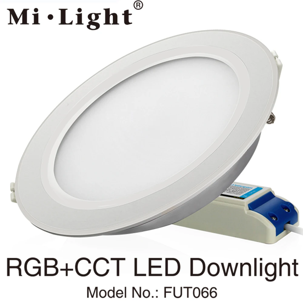Светодиодный светильник Mi Light FUT066 12 Вт 2 4 В переменного тока|downlight led|rgb warm whitedownlight