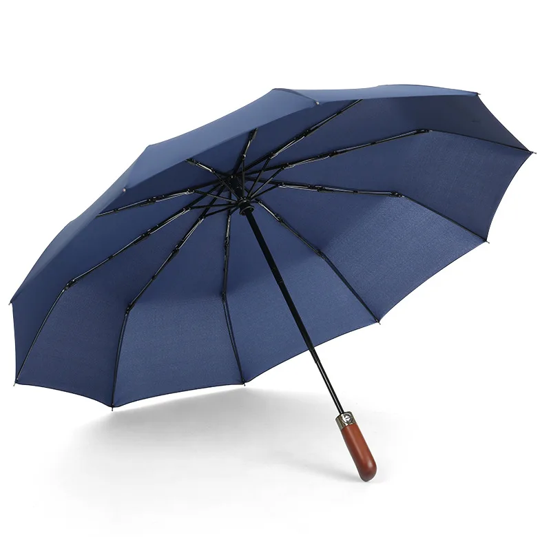 

Men Business Umbrella Windproof 3 Folding Automatic Umbrella Large Luxury Umbrellas For Men Travel Rain 10 K Male Parasol LY08