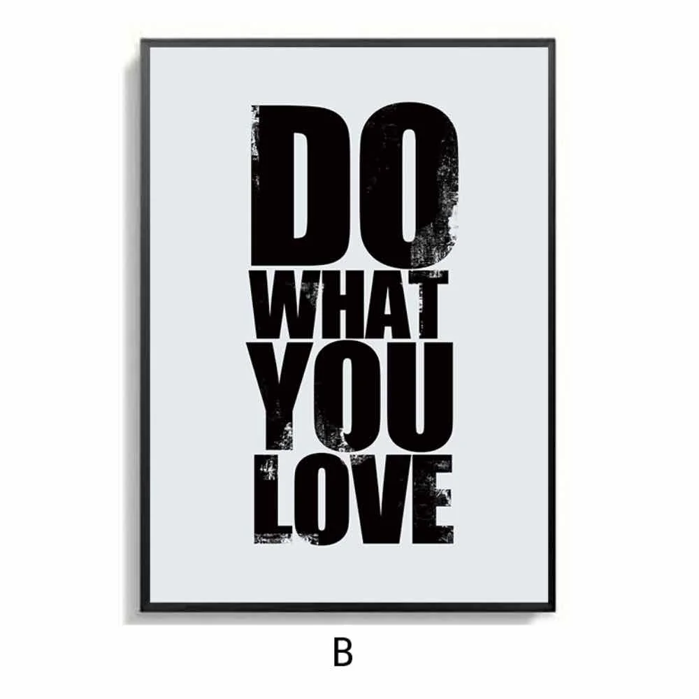 HAOCHU Do What You Love слоган Картина на холсте для Гостиная домашний декор настенная