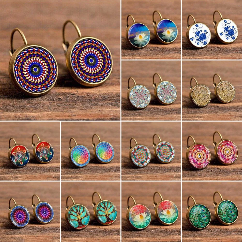 7 видов стилей элегантные круглые серьги-гвоздики винтажные Хрустальные