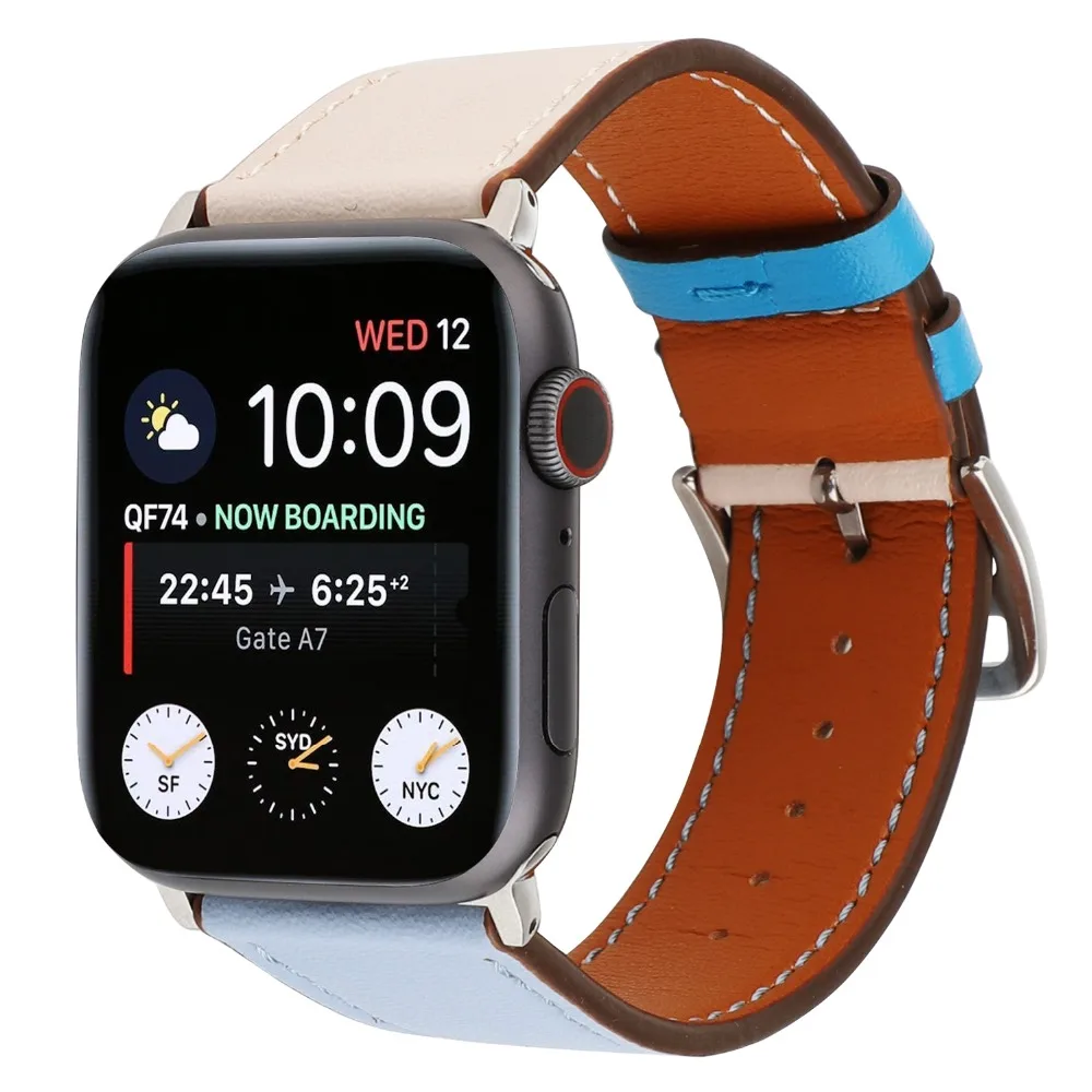 Ремешок для часов из натуральной кожи Apple Watch Series 4 44 мм 40 42 38 мм|Ремешки часов| |