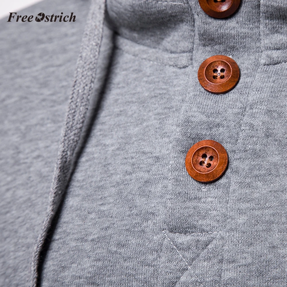 Свободный Страус мужские лоскутные пуловеры с длинными рукавами карманом и