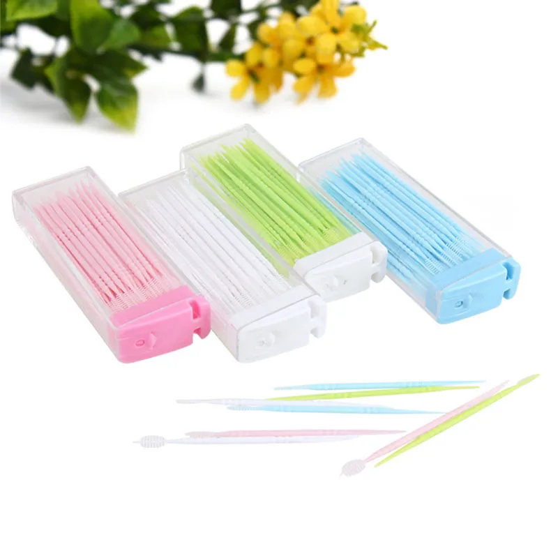 50 шт./кор. 2 полосная стоматологический для ротовой полости Палочки s зуб ухода за