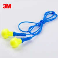 5pairs authentic 3m 318 1005 space foam soft corded ear plugs anti noise sleeping reduction norope earplugs protective earmuffs
