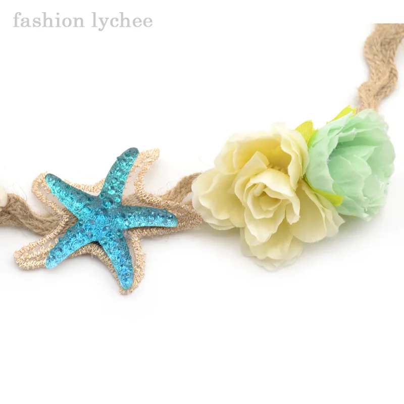 Повязка на голову женская lychee Прекрасная подвеска Цветочная корона волосы