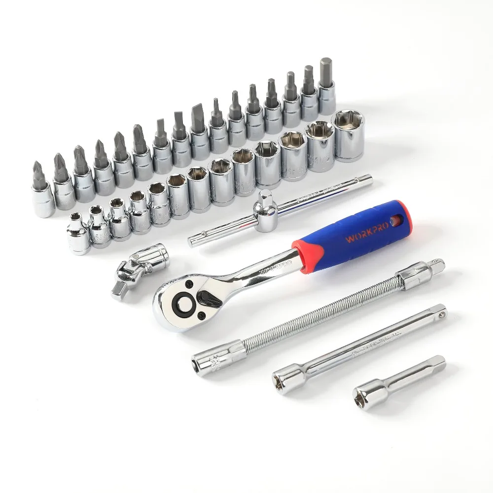 WORKPRO 35/64PC Tool Set Home Instruments of Tools for Car Repair 1/4" Dr. Socket Ratchet Wrench | Инструменты