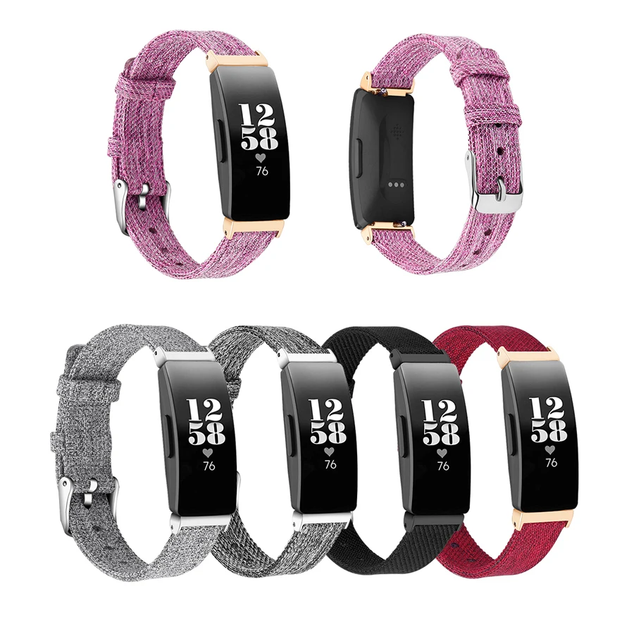 Холщовый ремешок для фитнес-трекера Fitbit Inspire Hr Классические ремешки Браслет Band |