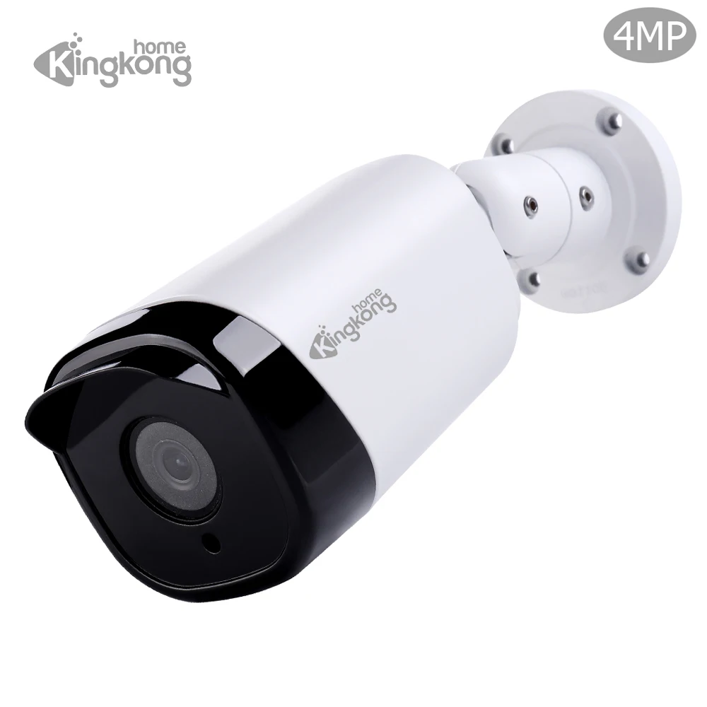 Kingkonghome CCTV 2 8 мм POE IP Камера 4MP/2MP H.265 безопасности металлические Водонепроницаемый