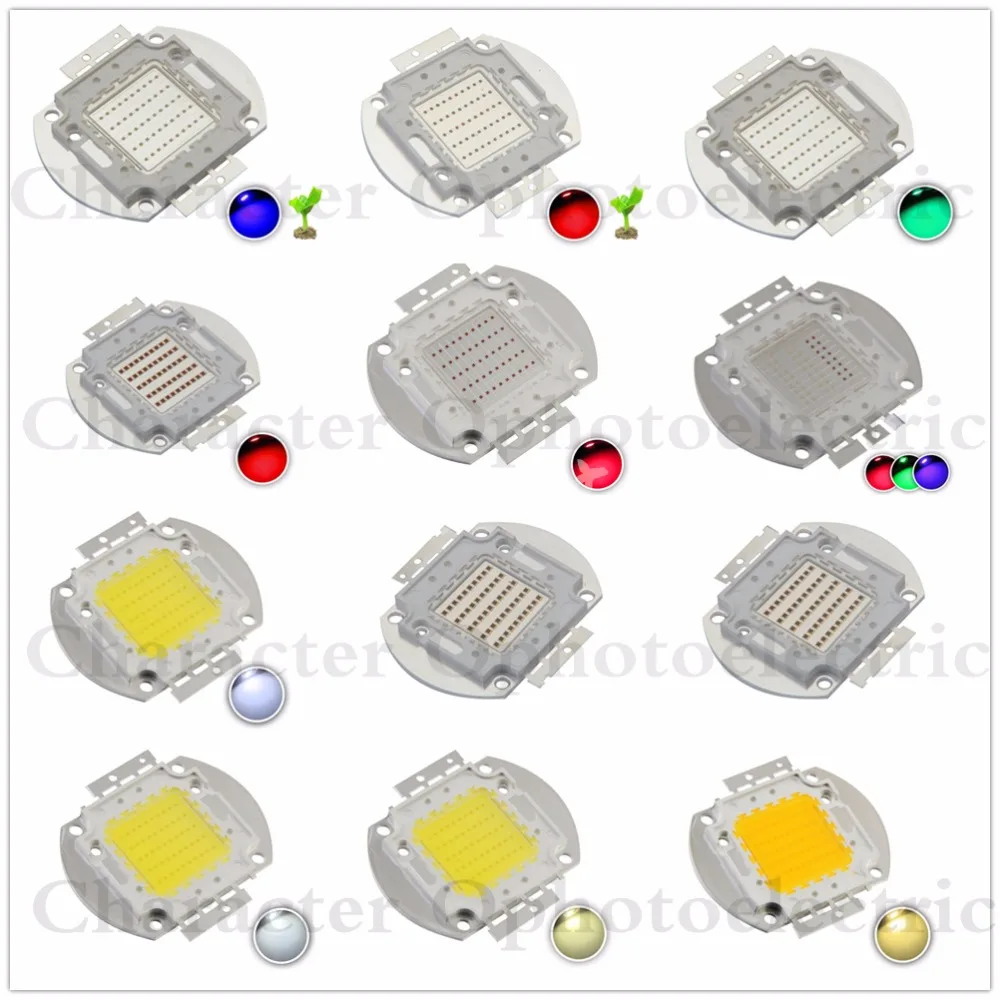 Светодиодный чип высокой мощности 50 Вт естественный холодный теплый белый