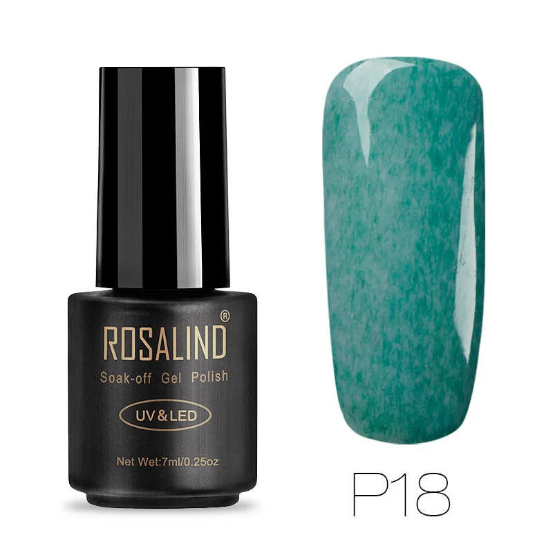 P18 ROSALIND 7 мл Лак для ногтей искусственный мех эффект P01-26 гель лак для ногтей Дизайн ногтей УФ светодиодный отмачиваемый гель белый лак набор для маникюра - Цвет: P18