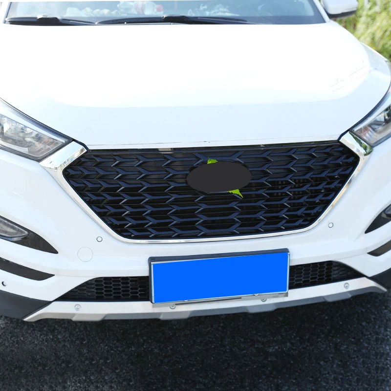 Lsrtw2017 Abs автомобиля Передняя решетка чистая средняя сетка для hyundai Tucson - Название цвета: silver edge
