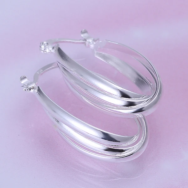 925 Стерлинговое серебро ювелирные изделия серебряные серьги кольца Горячая