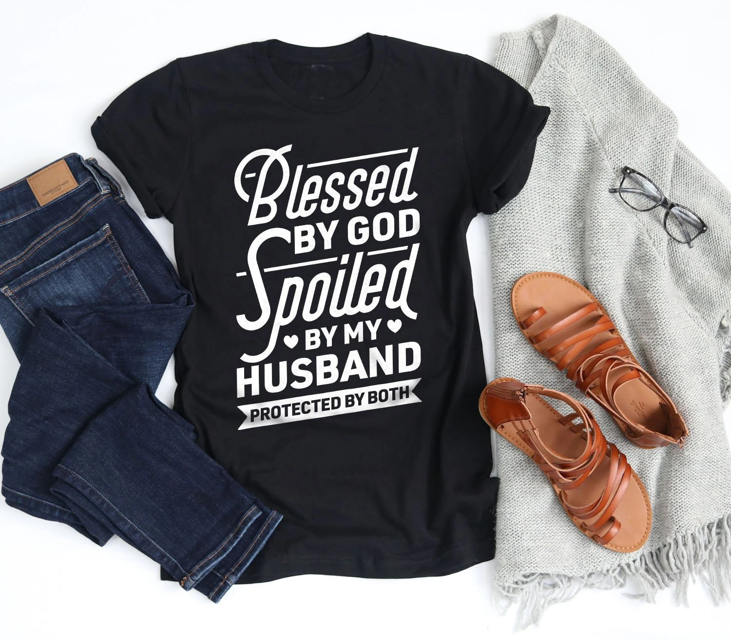 

Blessed By God Christian t Shirt women fashion grunge tumblr funny hipster slogan graphic vintage street style tees quote tops