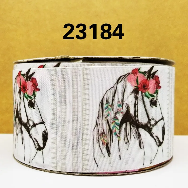 23184 50 ярдов мультфильм напечатанный grosgrain ленты 23205 - Цвет: 23184