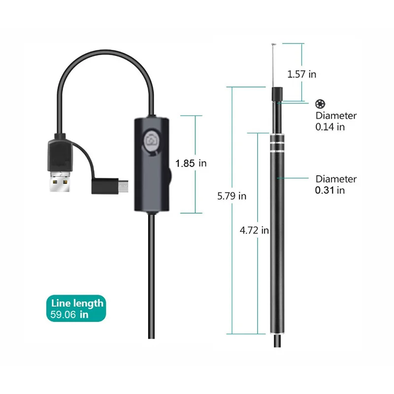 3 в 1 USB очиститель для ушей HD визуальная очистка эндоскоп мини камера Android ПК