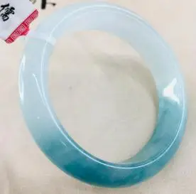 M 56mm-58mm Zheru ювелирные изделия чистый натуральный жадеитовый браслет из натурального прозрачного камня нижней голубой воды 54-62 мм двойной цвет женский нефритовый браслет отправить Certifi - Цвет камня: M 56mm-58mm