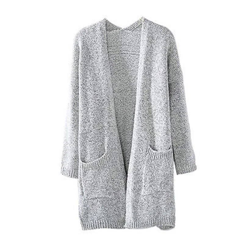 Новинка 2017 женский кардиган длинный рукав вязаный свитер верхняя одежда