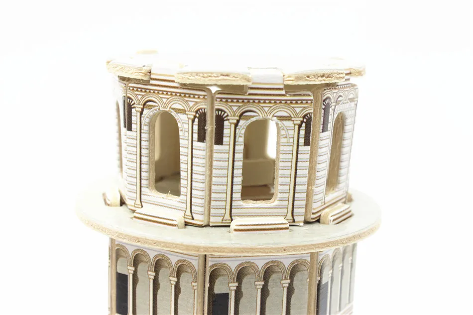 Chanycore Baby Learning Educational Wooden Toys 3D Puzzle Assembling World famous Leaning Tower of Pisa Torre di Model | Игрушки и хобби