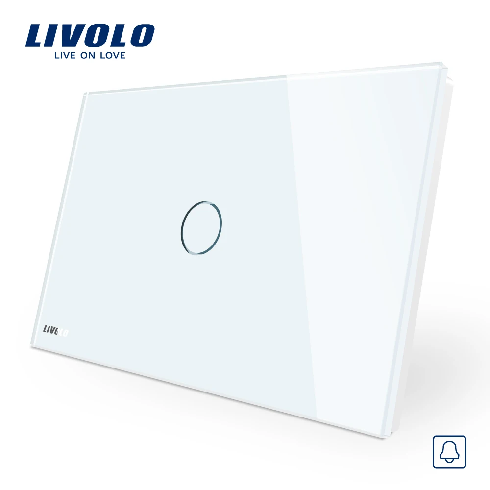 Livolo белая Хрустальная стеклянная панель AC110 ~ 250 В светодиодный индикатор AU/US