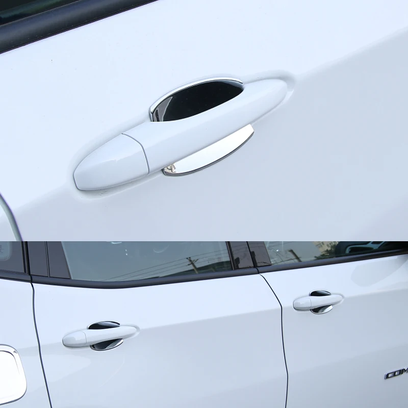 4Pcs/Set ABS Outside Moulding Door Trim Handle Bowl Frame for Jeep Compass 2017+ Bright Color | Автомобили и мотоциклы