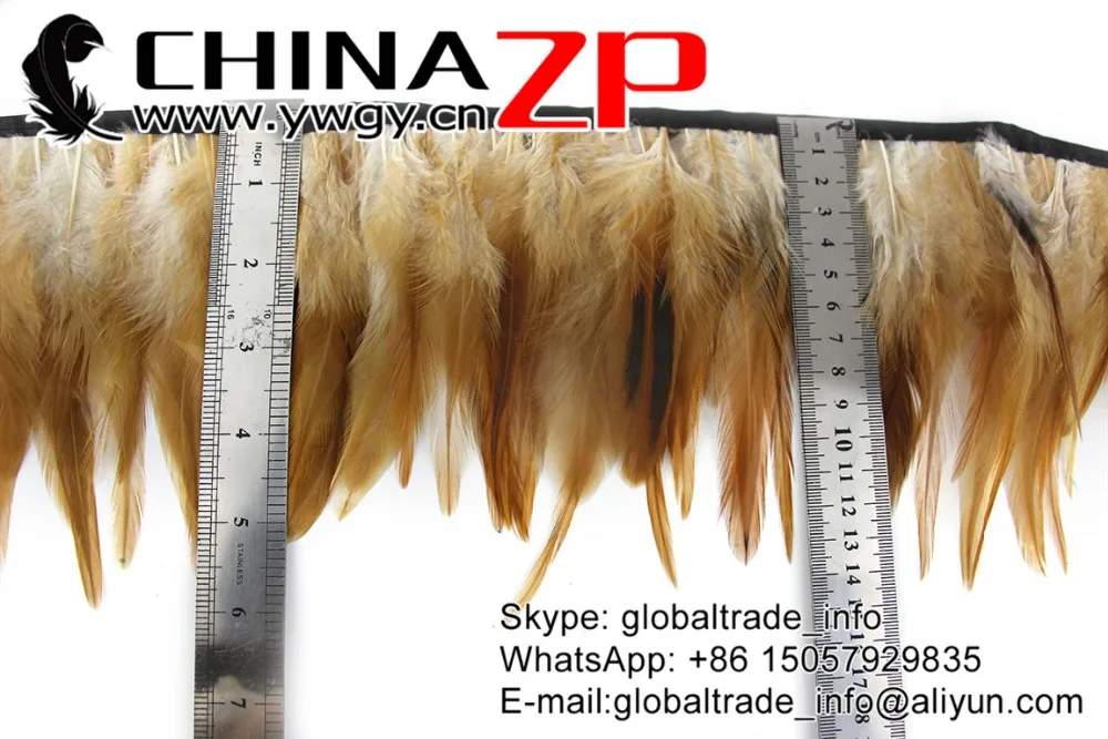 CHINAZP Factory Cheap Wholesale 10yards/lot Unique Dyed Light Brown&ampNatural Chicken Rooster Saddle Feathers Fringe Trim | Дом и сад