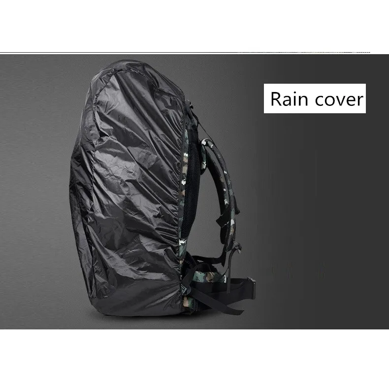 Rain cover Новинка, 100л, уличная сумка, камуфляж, военный рюкзак, тактические сумки, водонепроницаемые, многофункциональные, для багажа, для пешего туризма, для путешествий, большая спортивная сумка - Цвет: Rain cover