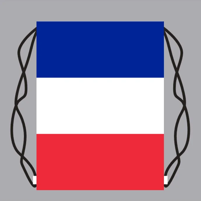 Рюкзак на шнурке с французским флагом маленький рюкзак принтом индивидуальный