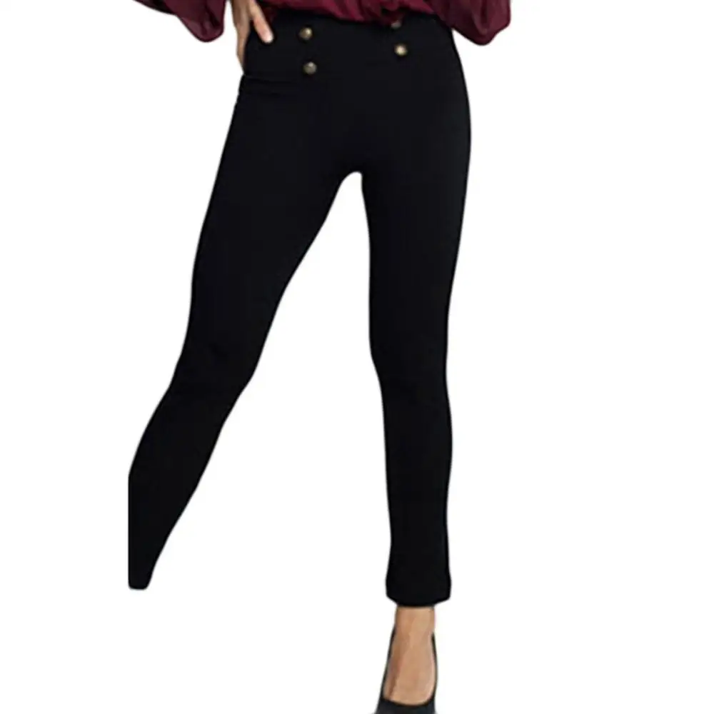 Модные женские узкие брюки с высокой талией и чистой подошвой на бедрах хит