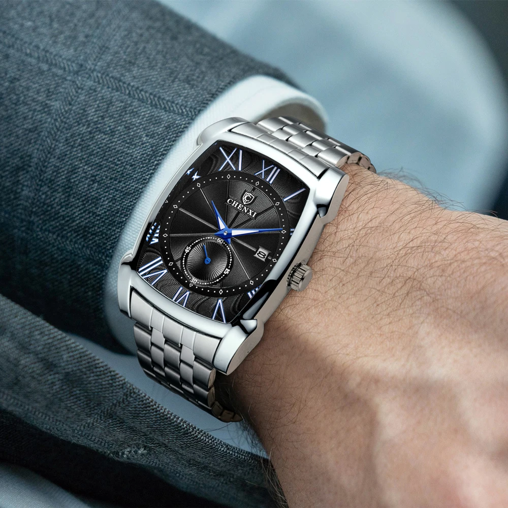 Часы наручные CHENXI Мужские кварцевые в стиле милитари брендовые модные