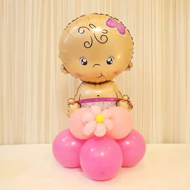 13pcs/set Mini Boy Girl Column Foil Balloons DIY Road Lead Baby Happy Birthday Party Decoration Inflatable Kids Toy Air | Дом и сад