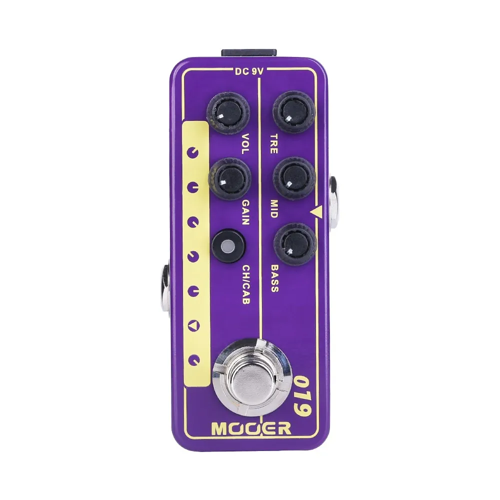 MOOER 019 UK Gold PLX гитарная педаль цифровой микро предусилитель процессор классический рок двухканальный гитарный эффект независимый 3 полосный эквалайзер
