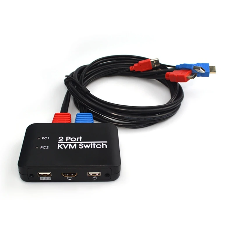 Новый 2 порта KVM переключатель USB HDMI 0 4K Переключатель Поддержка LED для Windows Apple Android