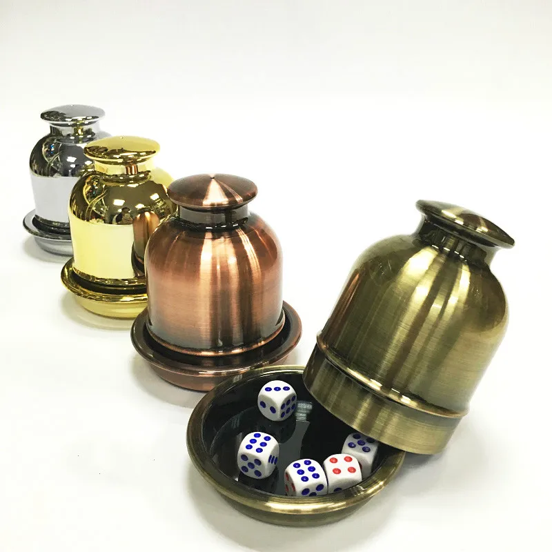 

New Electroplating Bronze Tweezers Small Dice Cup Bar Entertainment Supplies To Dice 9.3*9.6CM