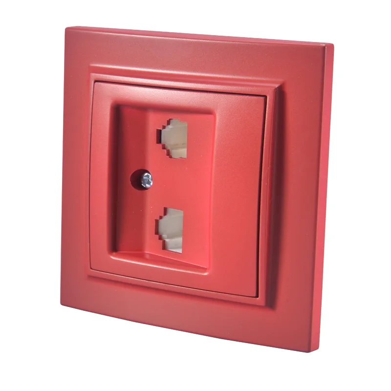 Rose Red Поп розетка Розовый Красный RJ45+ RJ11 евро настенные данные с телефонной розетка питания настенное зарядное устройство legrand livolo - Тип: Rose Red