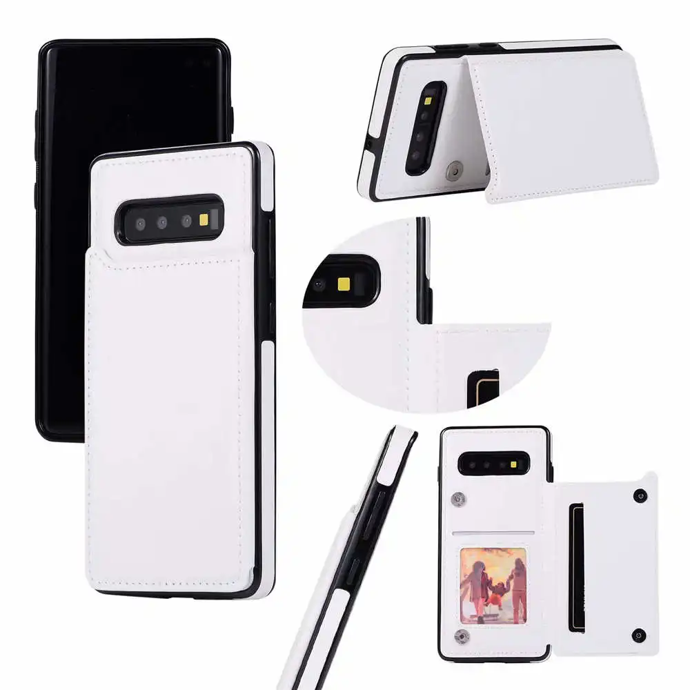 Роскошные держатели для телефонов с картами для samsung Galaxy S10 Plus S10E, кожаный бумажник для samsung Galaxy S10 S9 S8 Plus, чехол