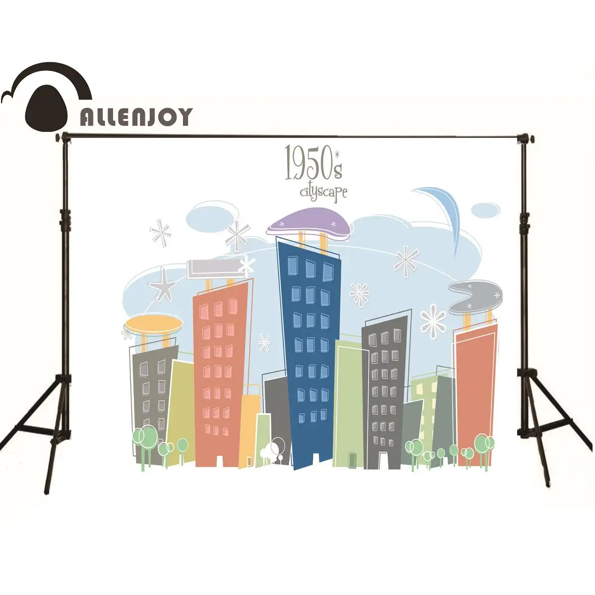 

Allenjoy photography backdrops Month City Star Color photo baby background Computer printing