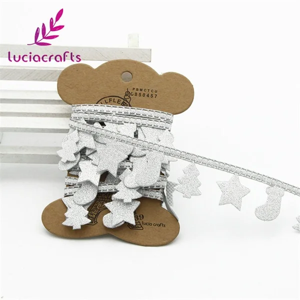 type 4 25mm Распродажа! Lucia crafts, 2 ярда, много вариантов, ручная работа, кружевная лента, самоклеющиеся, рождественские, вечерние, рождественские украшения, аксессуары Q0804 - Цвет: type 4 25mm