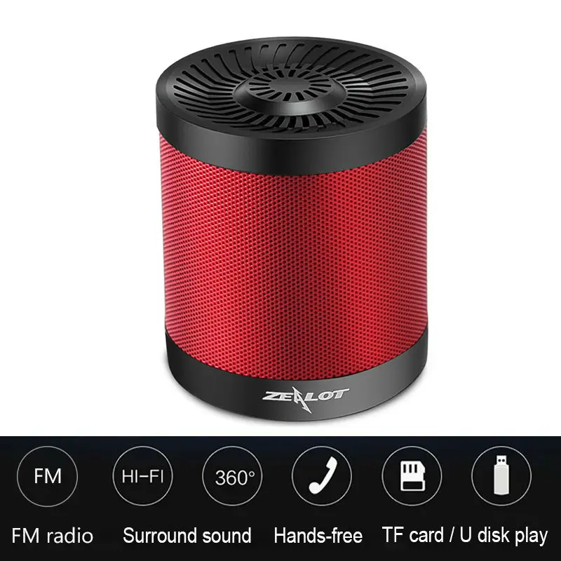 Портативный Bluetooth Беспроводная Мини-Динамик ПК для Телефона Zealot Mp3 Сабвуфер HiFi