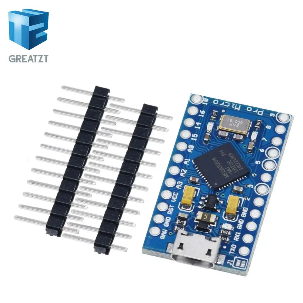 Pro Micro ATmega32U4 5V 16 МГц заменить ATmega328 для Arduino Pro Mini с 2 Row штыревые для Leonardo Mini Usb Интерфейс