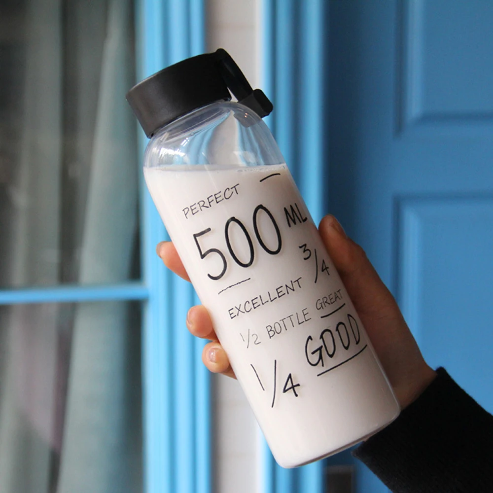 Милые Новые портативные чашки для чая молока фруктов воды 500 мл бутылки напитки с