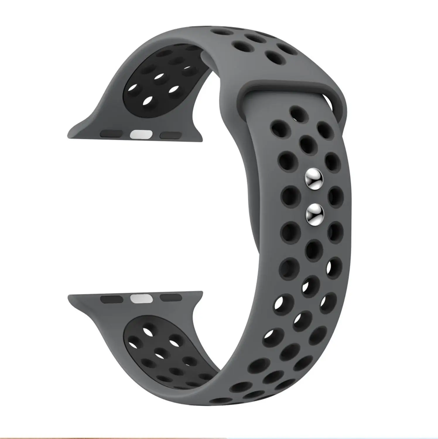 Dark Gray Black Удлиненный силиконовый сменный спортивный ремешок для Apple Watch Band 38 мм 40 мм 42 мм 44 мм браслетный ремешок для часов для iWatch Series 4/3/2/1 - Цвет ремешка: Dark Gray Black