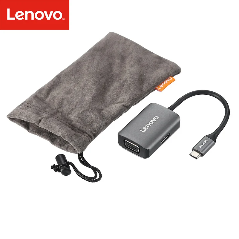 Lenovo USB C к HDMI 4K VGA адаптер USB 3,1 type C USB-C к VGA HDMI видео конвертеры адаптер для Macbook Pro