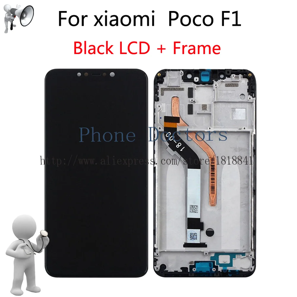 6 18 &quotоригинальный ЖК дисплей для xiaomi Поко F1 Дисплей Сенсорный экран планшета