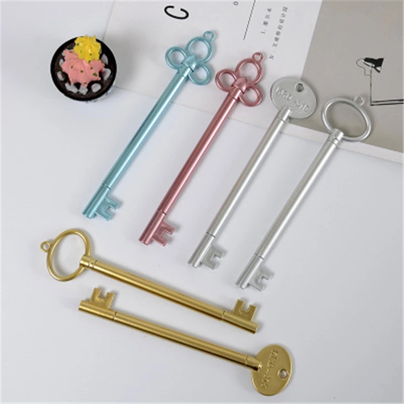 

Key color ballpoint pen lovely originality retro stationery office supplies students' small gifts can be customized gel pen