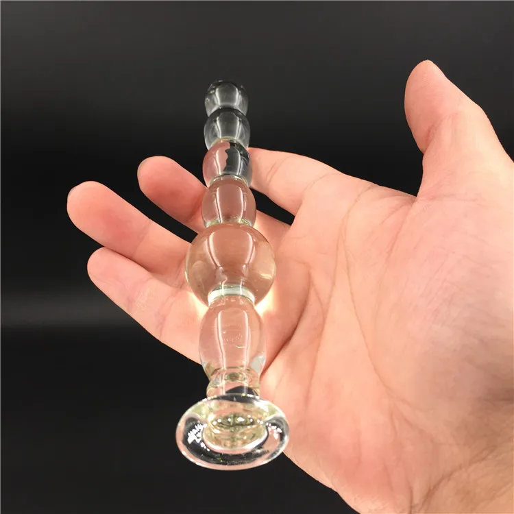 Transparent crystal glass Anal butt plug simulation penis Sex toy Adult products for women men male masturbation | Красота и здоровье