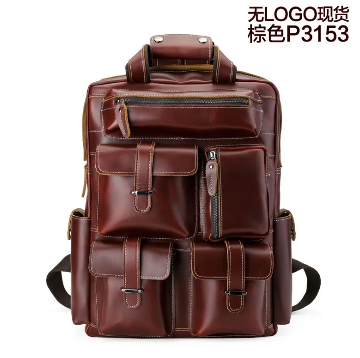 Мужской большой рюкзак из натуральной кожи в английском стиле|backpack bag|backpack bags
